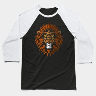 Lion Face Tribal Baseball T-Shirt